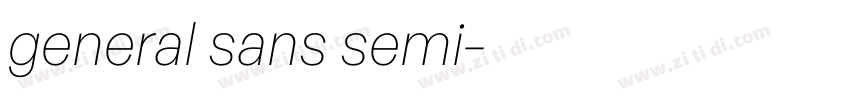general sans semi字体转换